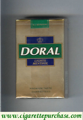 Doral Premium Taste Guaranteed Lights Menthol cigarettes soft box